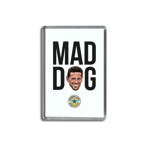 newcastle united football club fridge magnet geordie gifts souvenir with the design of Jason 'mad dog' tindall