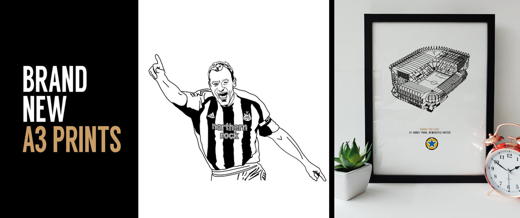 newcastle united football club nufc posters and prints geordie gifts st james park and alan shearer toon mad howay the lads presents