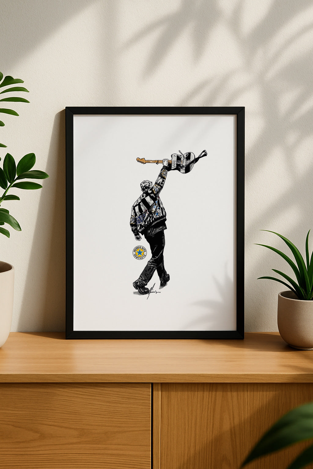 sam fender st james' park stadium 2025 gig iconic image illustration official poster print merch geordie gifts