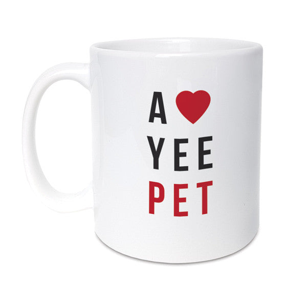 a love yee pet geordie mug. Newcastle northeast gifts