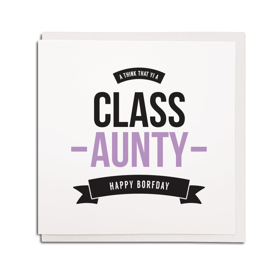 lilac geordie aunty card. Funny cards for geordies