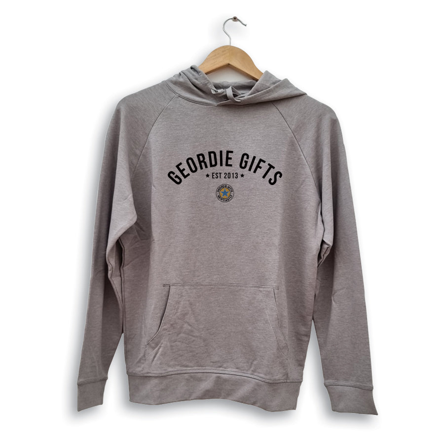 GEORDIE GIFTS BRANDED HOODIE NEWCASTLE CLOTHING BROWN ALE LOGO MERCHANDISE