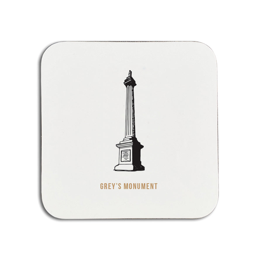 grey's monument illustration coaster placemat. Newcastle souvenir gifts. North east landmark