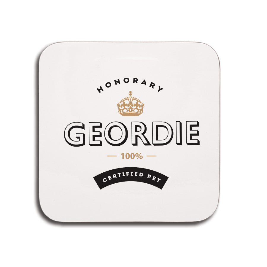newcastle coaster honorary geordie 100% certified funny georde cards and gifts