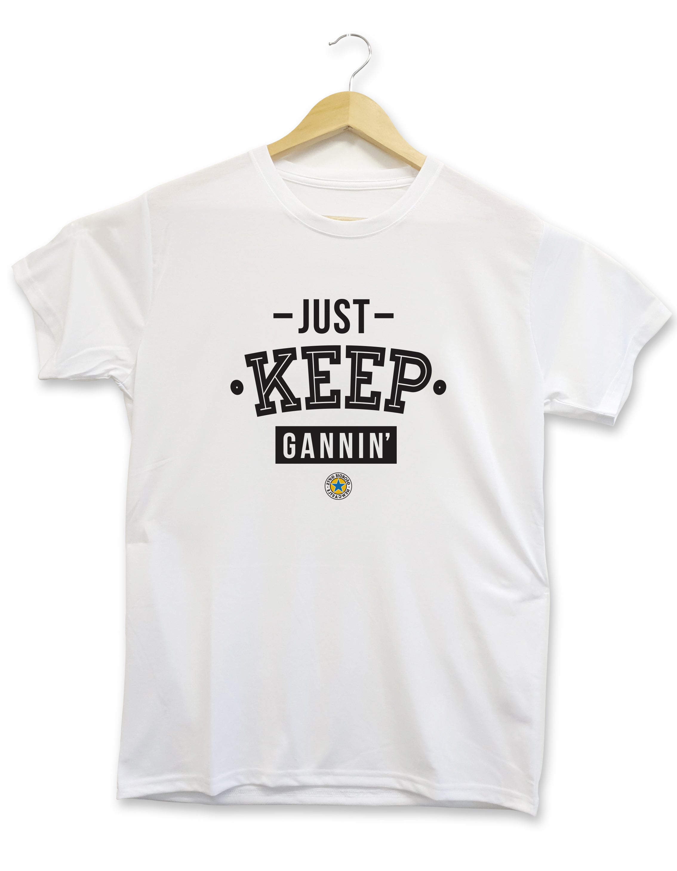 just keep gannin geordie gifts slogan newcastle motivational motivation running quote funny gift present top shirt merch