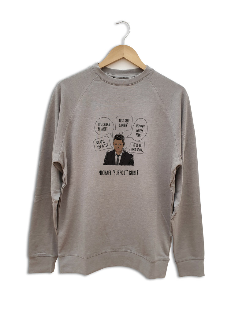 FUNNY NEWCASTLE GEORDIE CHRISTMAS JUMPER, MICHAEL SUPPORT BUBLE CORONAVIRUS CLOTHING