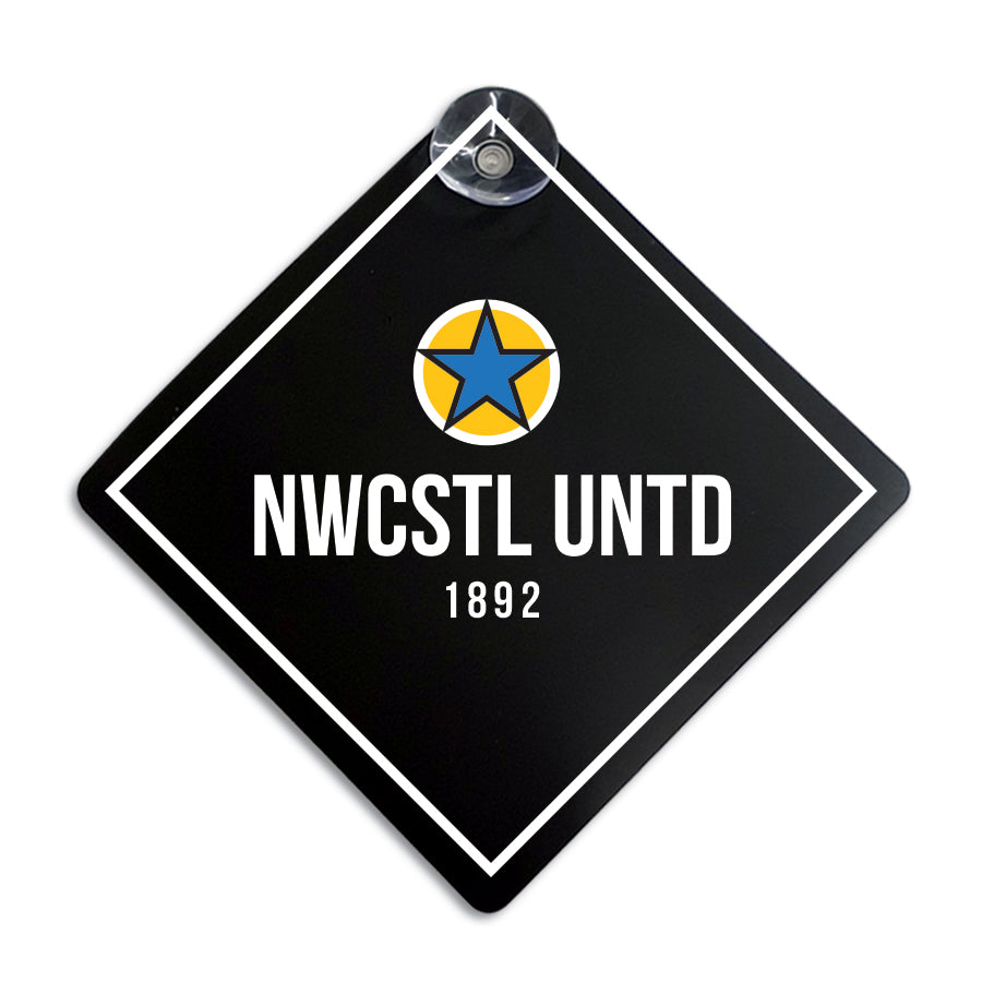 NWCSTL UNTD 1892 newcastle united nufc football fan funny car window sign hanger made by geordie gifts in the grainger market shop/ Newcastle Merchandise