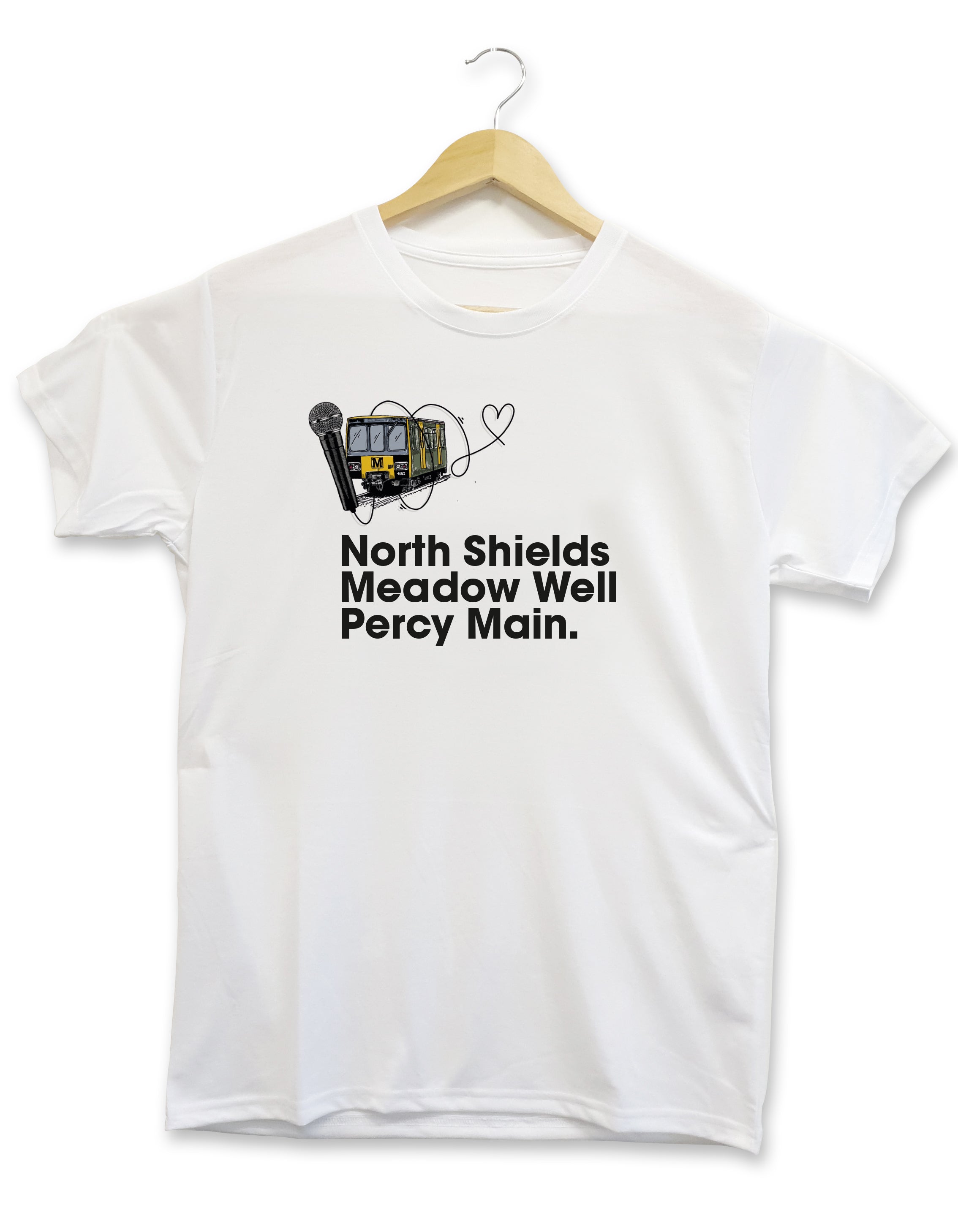 north shields meadow well percy main metty mish lyrics mc bouncin newcastle new monkey merchandise t shirt by geordie gifts tyne and wear metro illustration