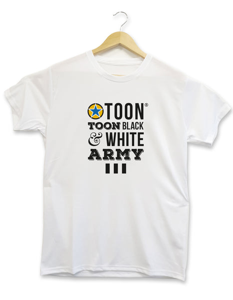 Toon Toon Black White Army Geordie T-shirt