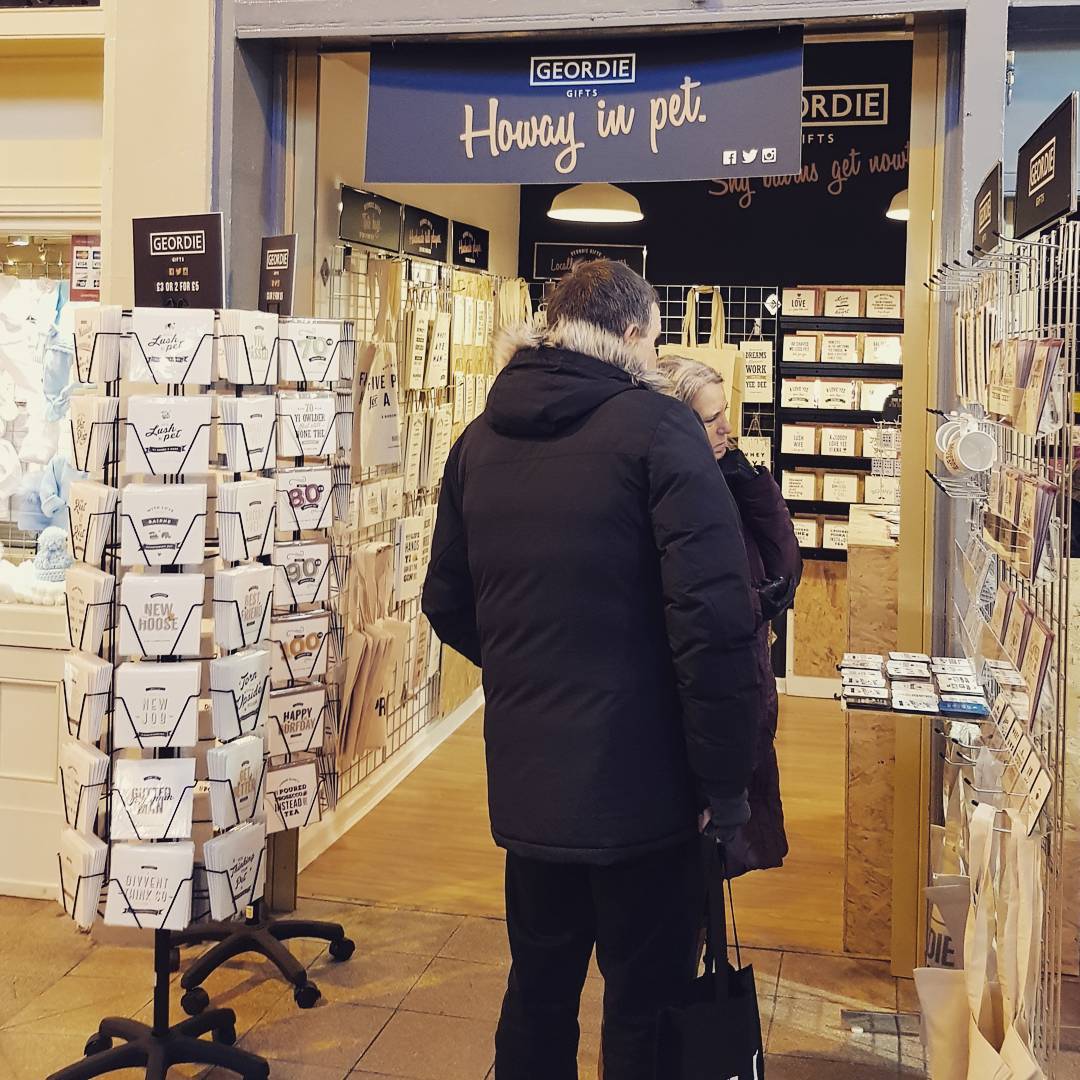 geordie gifts shop in the grainger market, newcastle upon tyne. Howay in pet