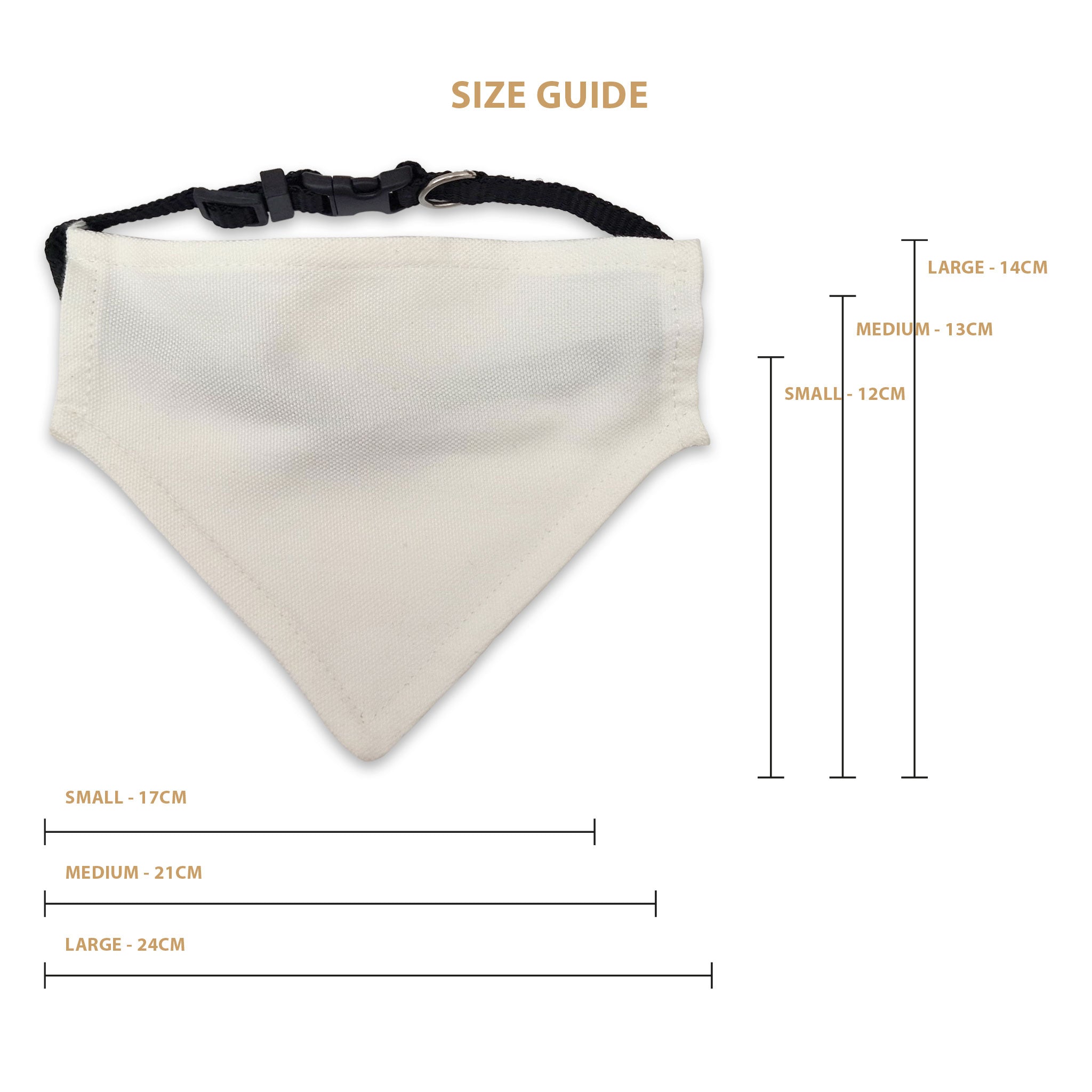 geordie gifts dog pet bandana sizing guide