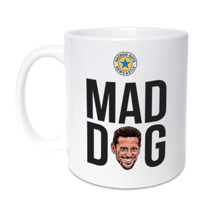 jason 'mad dog' tindall newcastle united football club merchandise coffee cup geordie gifts designed mug