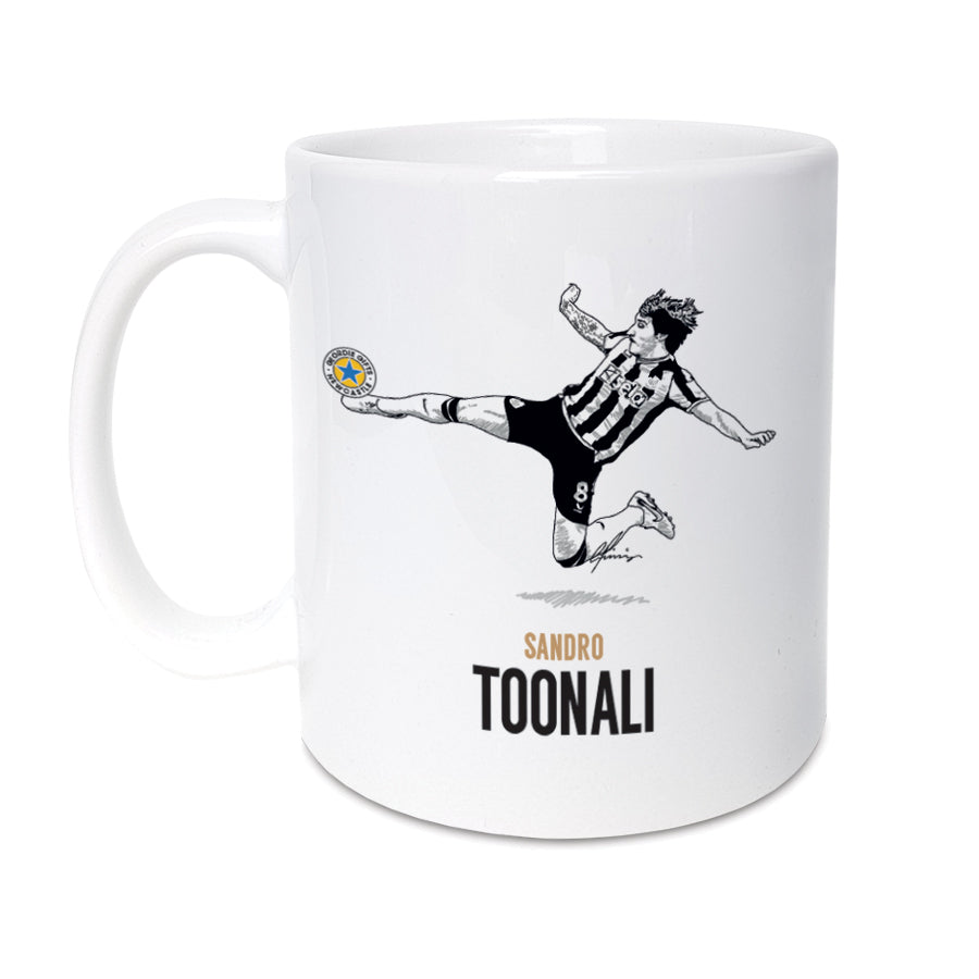 sandro tonali newcastle united football club first goal coffee cup mug present designed by geordie gifts. Toonali