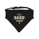 aal bark no bite but in geordie (aal bark nee bite) funny pet bandanas designed in newcastle upon tyne