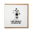 Anthony Gordon corner flag celebration card by Geordie Gifts featuring a hand-drawn illustration, perfect for Newcastle United fans