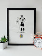Anthony Gordon corner flag goal celebration print by Geordie Gifts featuring Newcastle United fan art.