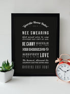 original geordie hoose rules design. Geordie gifts framed print newcastle presents