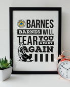 Geordie Gifts Harvey Barnes print with “Barnes will tear you apart again” chant – Newcastle United wall art