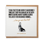 Harvey Barnes Newcastle United Valentine’s card – last-minute winner against Leeds designed by geordie gifts
