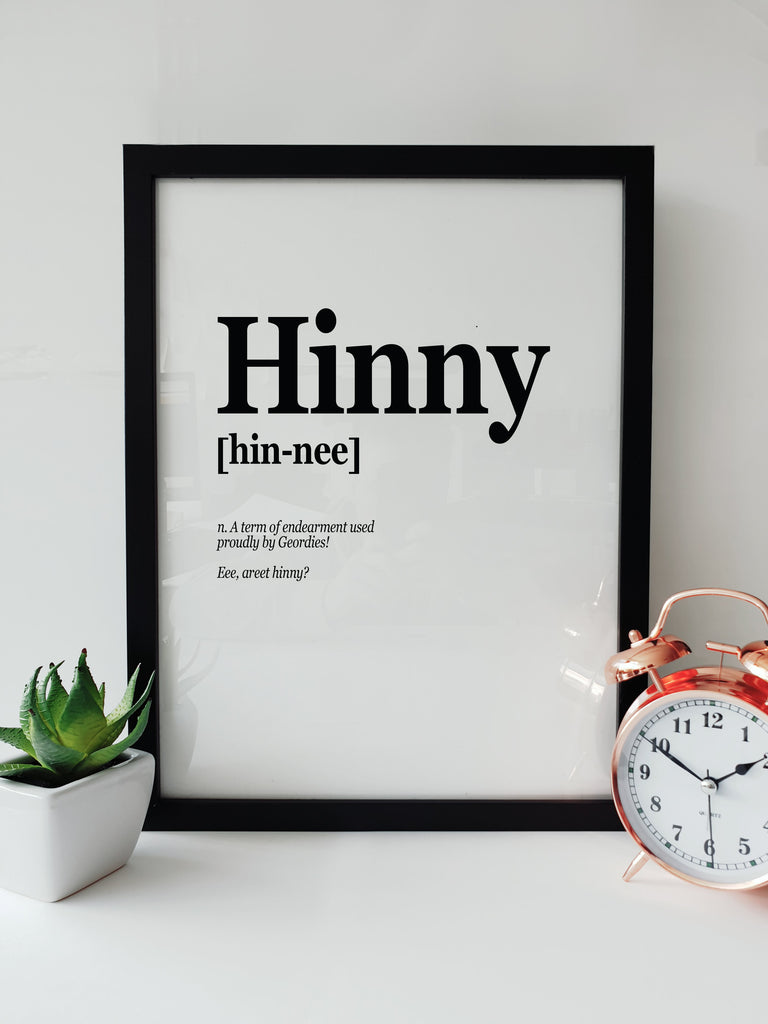 geordie word translation funny noun - hinny artwork designed by geordie gifts with newcastle accent