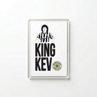 Clear acrylic Kevin Keegan 'King Kev' Newcastle United fridge magnet by Geordie Gifts on a white background.