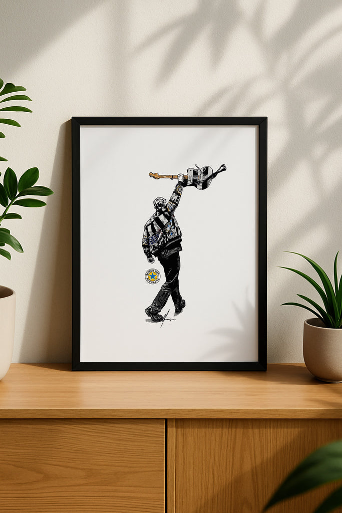sam fender st james' park stadium 2025 gig iconic image illustration official poster print merch geordie gifts
