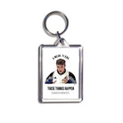 Geordie Gifts acrylic keyring featuring Sam Fender with “These things happen” quote in NUFC trackie. Funny Newcastle gift.