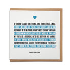 Sentimental Geordie Dad Father's Day Poem Card by Geordie Gifts featuring Newcastle dialect, perfect for Father's Day.