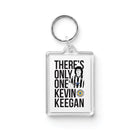 Clear acrylic "There's Only One Kevin Keegan" Newcastle United football chant keyring by Geordie Gifts on a plain white background.