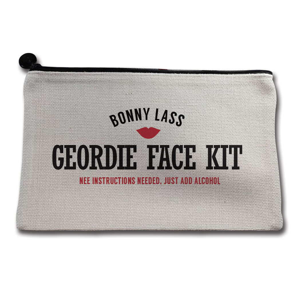 Bonny Lass Geordie face kit, nee instructions needed, just add alochol. Hilarious and funny makeup bag