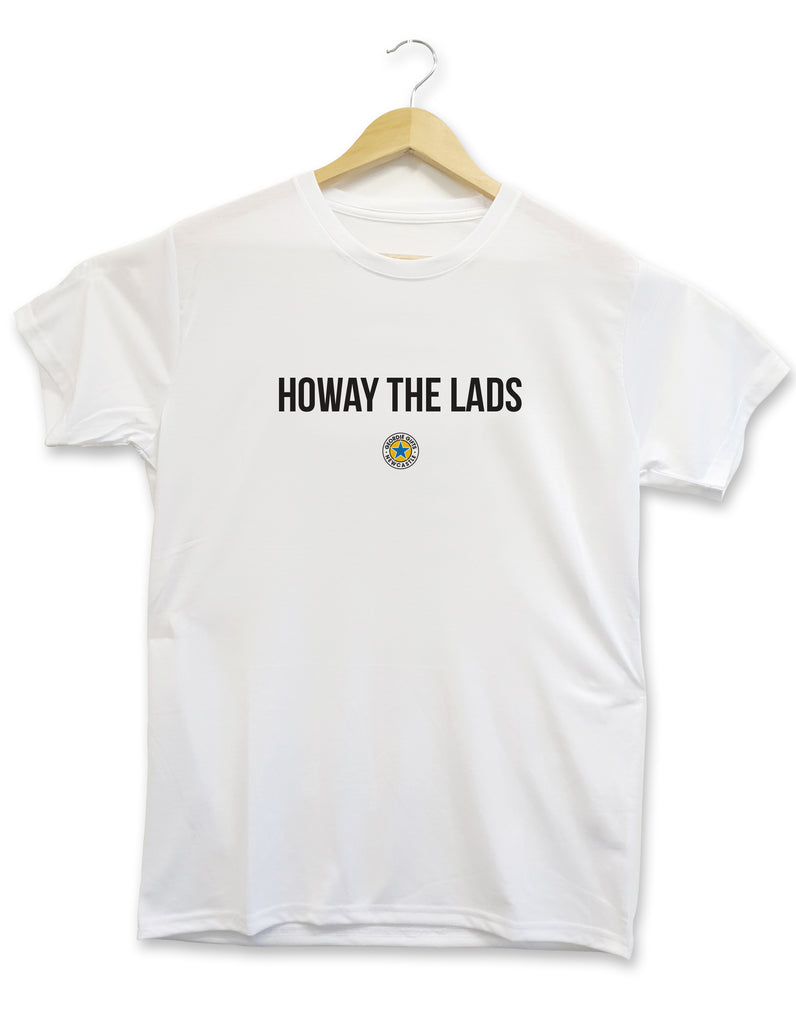 howay the lads newcastle united football shirt. funny geordie t shirt newcastle present and gifts for dad on fathers day merch
