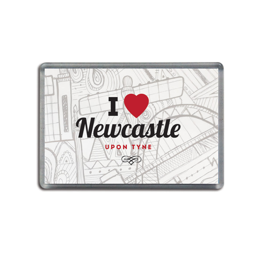 magnet i love newcastle upon tyne coaster northeast landmarks geordie gifts. Tyne bridge, grey's monument, sage, baltic