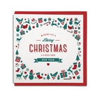 geordie christmas card. Newcastle accent popular north east dialect. Deed good new year