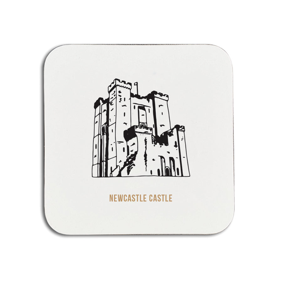 Newcastle Castle Illustration Coaster