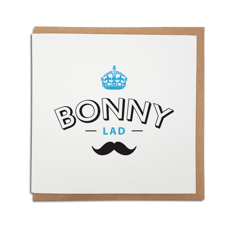 Bonny lad geordie phrase card
