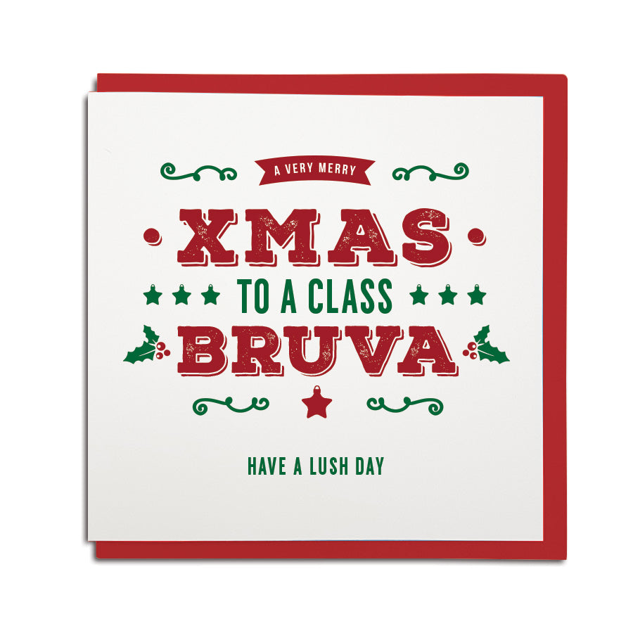 geordie accent words. Merry Xmas to a Class brother geordie christmas card
