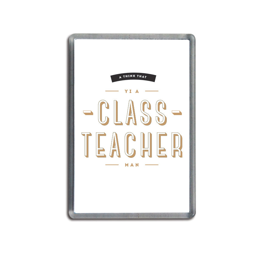 a think that yi a class teacher funny geordie gifts magnet