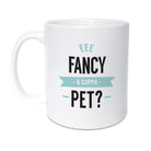 eee fancy a cuppa pet. Funny geordie gifts. Newcastle dialect & popular phrases on a mug
