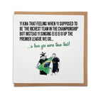 ei ei ei o up the premier league we go Bruno Guimarães & Joelinton Brazil flag and magic hat funny newcastle united birthday card designed by geordie gifts