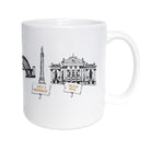 theatre royal newcastle, greys monument illustration artwork. northeast landmarks geordie mug