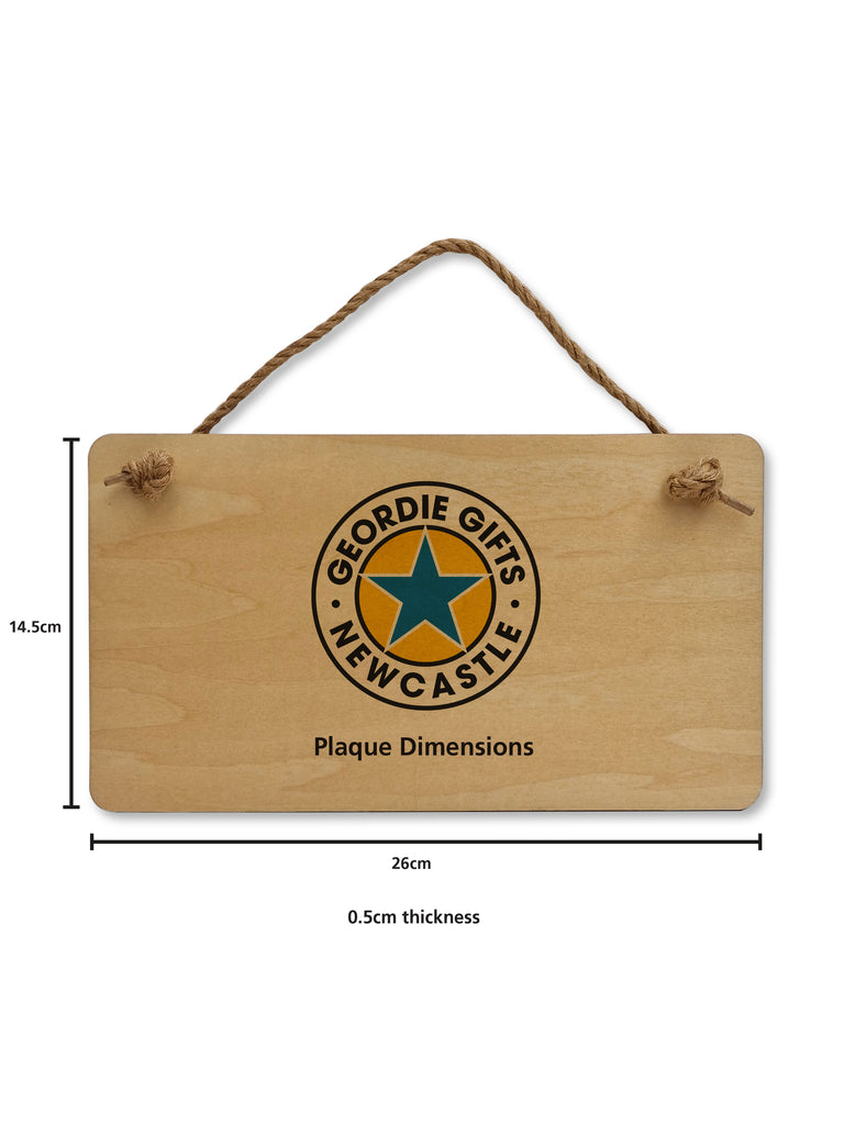 geordie gifts hanging door signs and wooden wall plaques dimensions