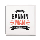 newcastle & geordie accent themed unique greeting card designed & made in the north east by Geordie Gifts. Card reads: Aww am gutted yi gannin man - Am proper ganna miss yi