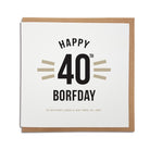 40th birthday. Funny geordie card. Newcastle cards shop merch