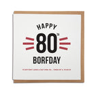Happy 80th borfday funny geordie card. Newcastle phrase northeast gifts. Newcastle cards shop