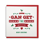 hew pet gan get the mistletoe. Merry christmas geordie card newcastle dialect