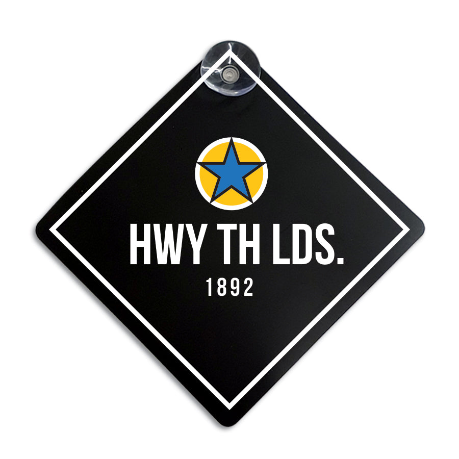 howay the lads newcastle united nufc football fan funny car window sign hanger made by geordie gifts in the grainger market shop