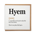 hyem geordie noun translation newcastle north east dialect new home or house card designed and made by geordie gifts
