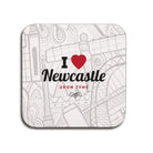 i love newcastle upon tyne coaster northeast landmarks geordie gifts. Tyne bridge, grey's monument, sage, baltic