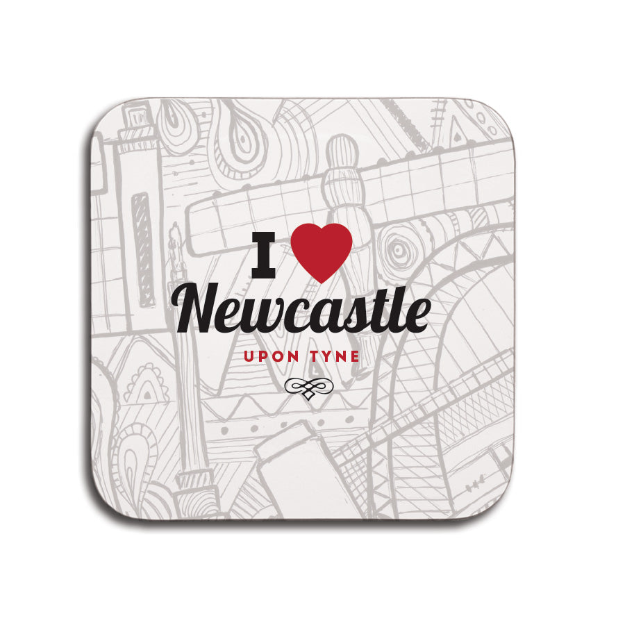 i love newcastle upon tyne coaster northeast landmarks geordie gifts. Tyne bridge, grey's monument, sage, baltic