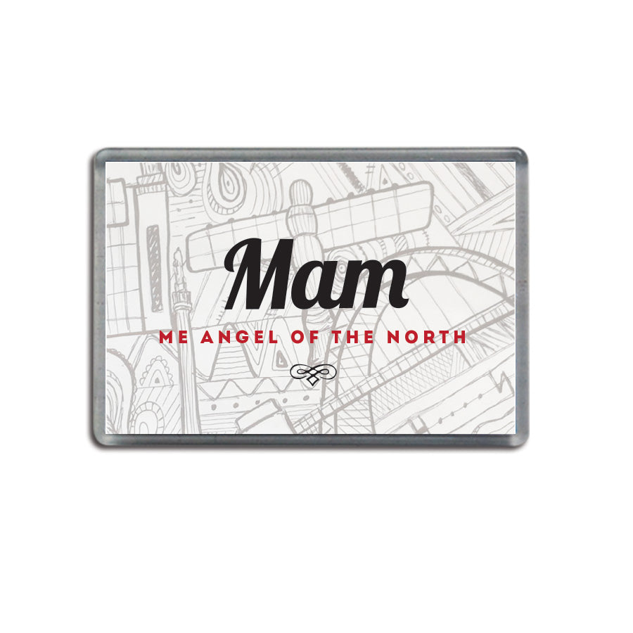 Mam me angel of the north geordie gifts fridge magnet newcastle presents